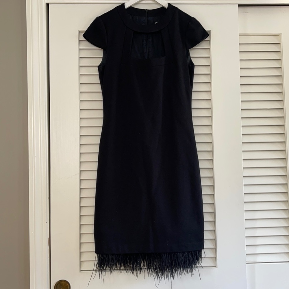 Trina Turk Dress with Removable Feather Trim